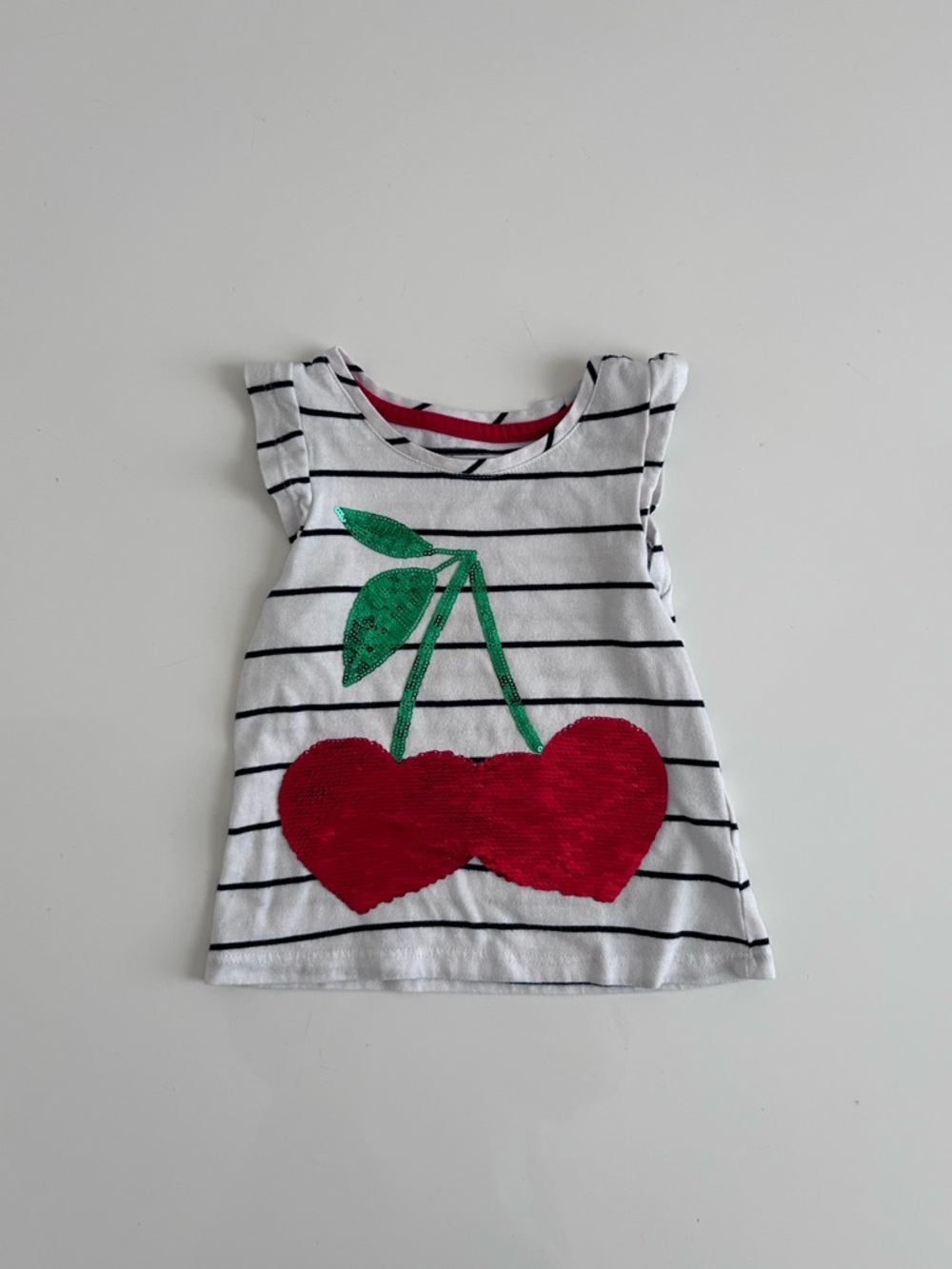 Rachel Zoe Sequin Cherry Stripes Top - Size XS 4